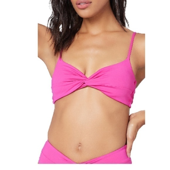 - L*SPACE by Monica Wise Women's
Ringo Twisted Bikini Top Pink Size S Pink… - Picture 9 of 10